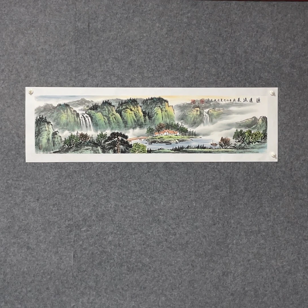 国画四尺对开画芯 捡漏