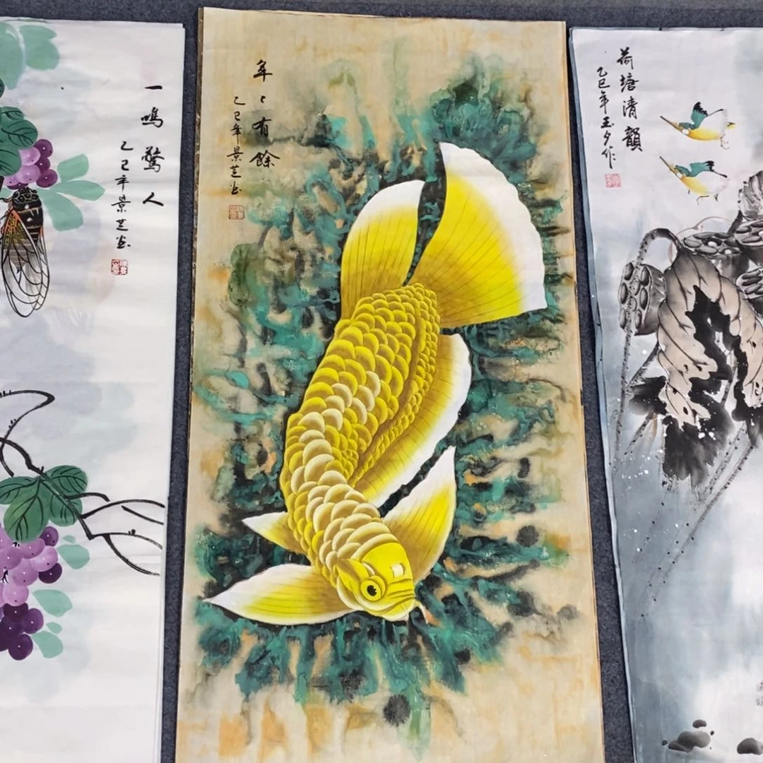 国画尺寸100✖️50三尺手绘画工笔