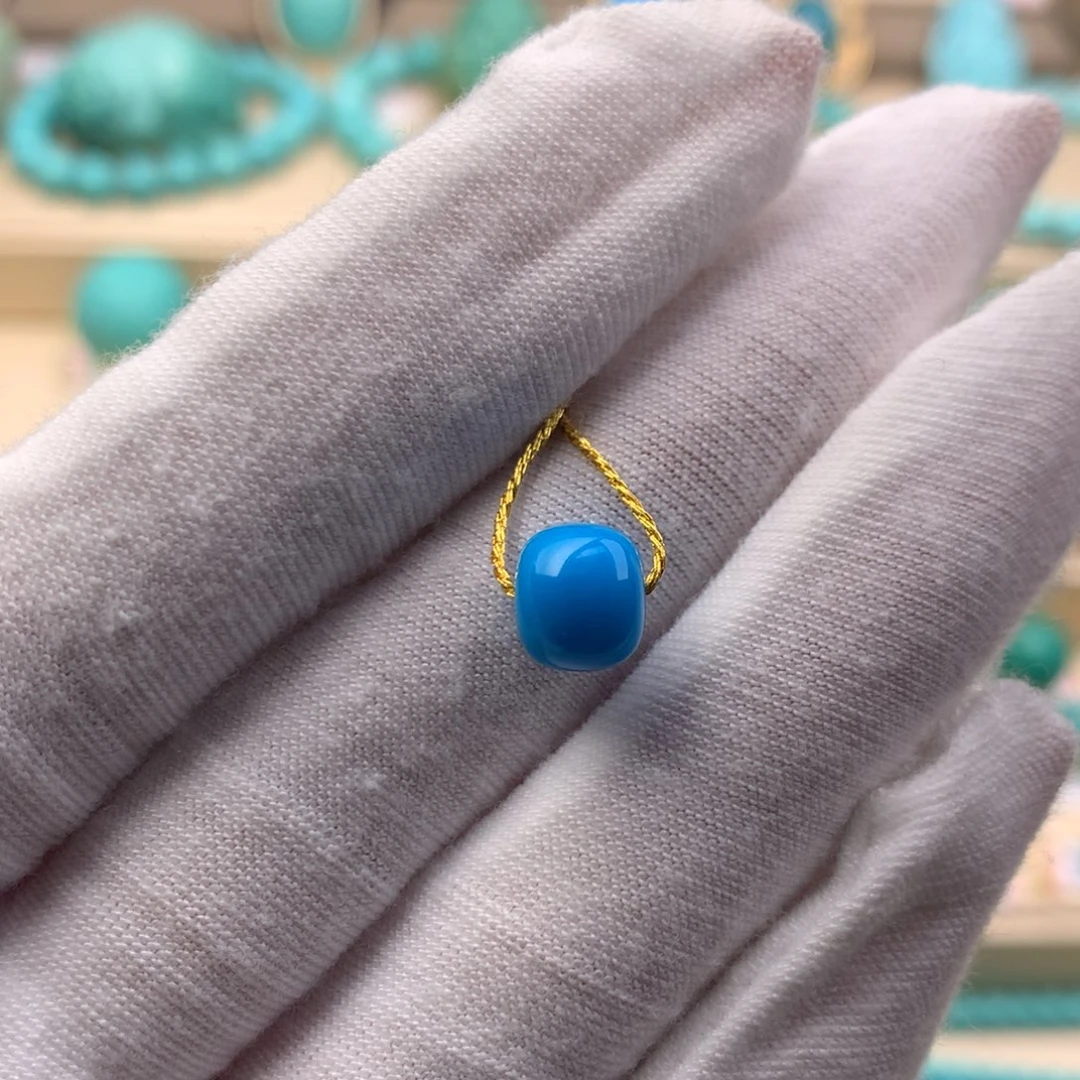 绿松石未镶嵌珠宝奇石8*6.9