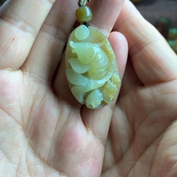 岫岩河磨玉（透闪石质玉）未镶嵌吊坠(赠链)
