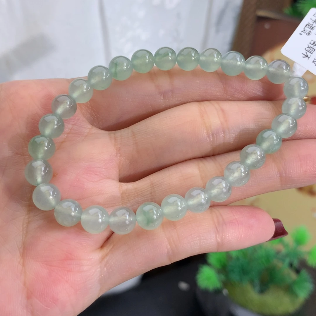 翡翠未镶嵌手串卡6.5冰种晴手串