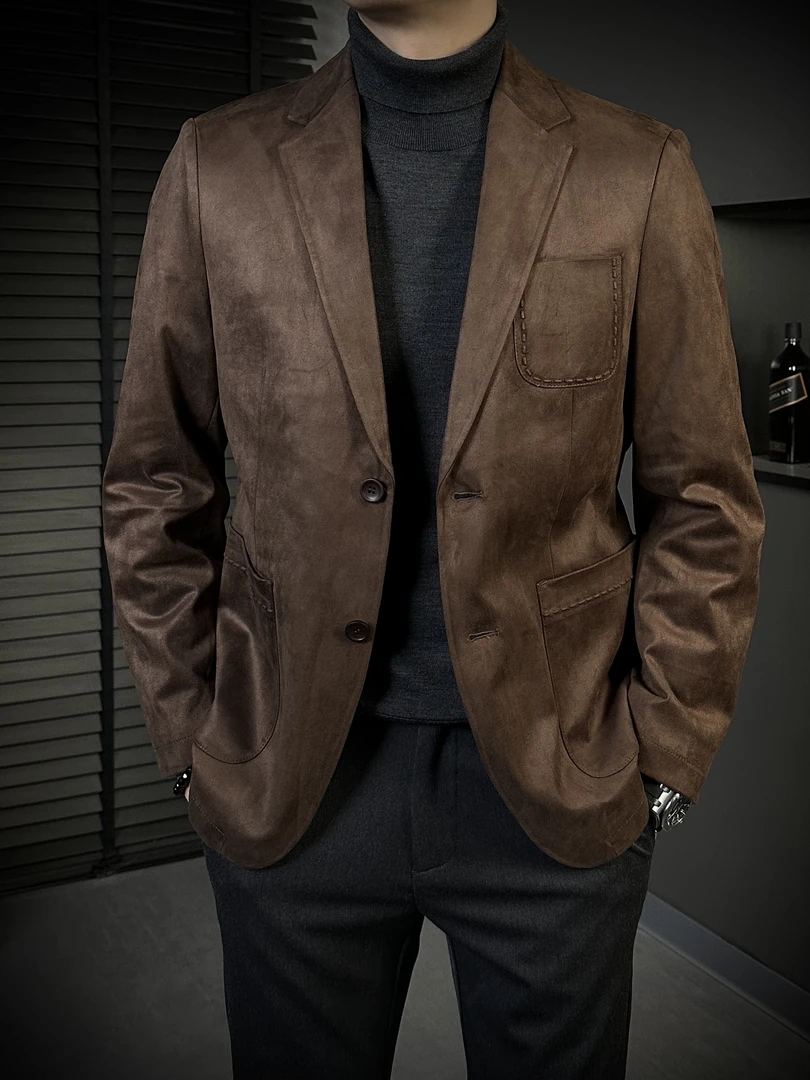 KING&GUCH【白鹅绒】2025秋冬季新款商务休闲百搭羽绒西服8825