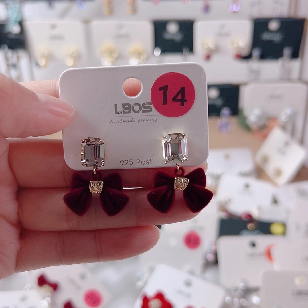 锆石纯铜合金耳环