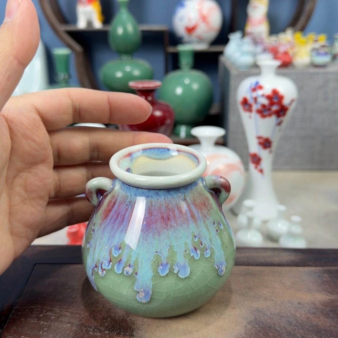 陶瓷手工小花器摆件