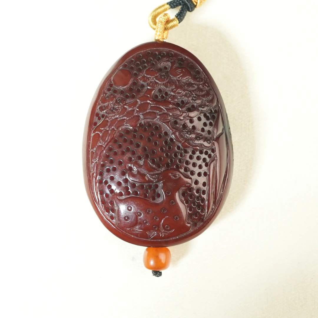 十九世纪镂空蜜蜡吊坠【古珠精选】AAML2502162014