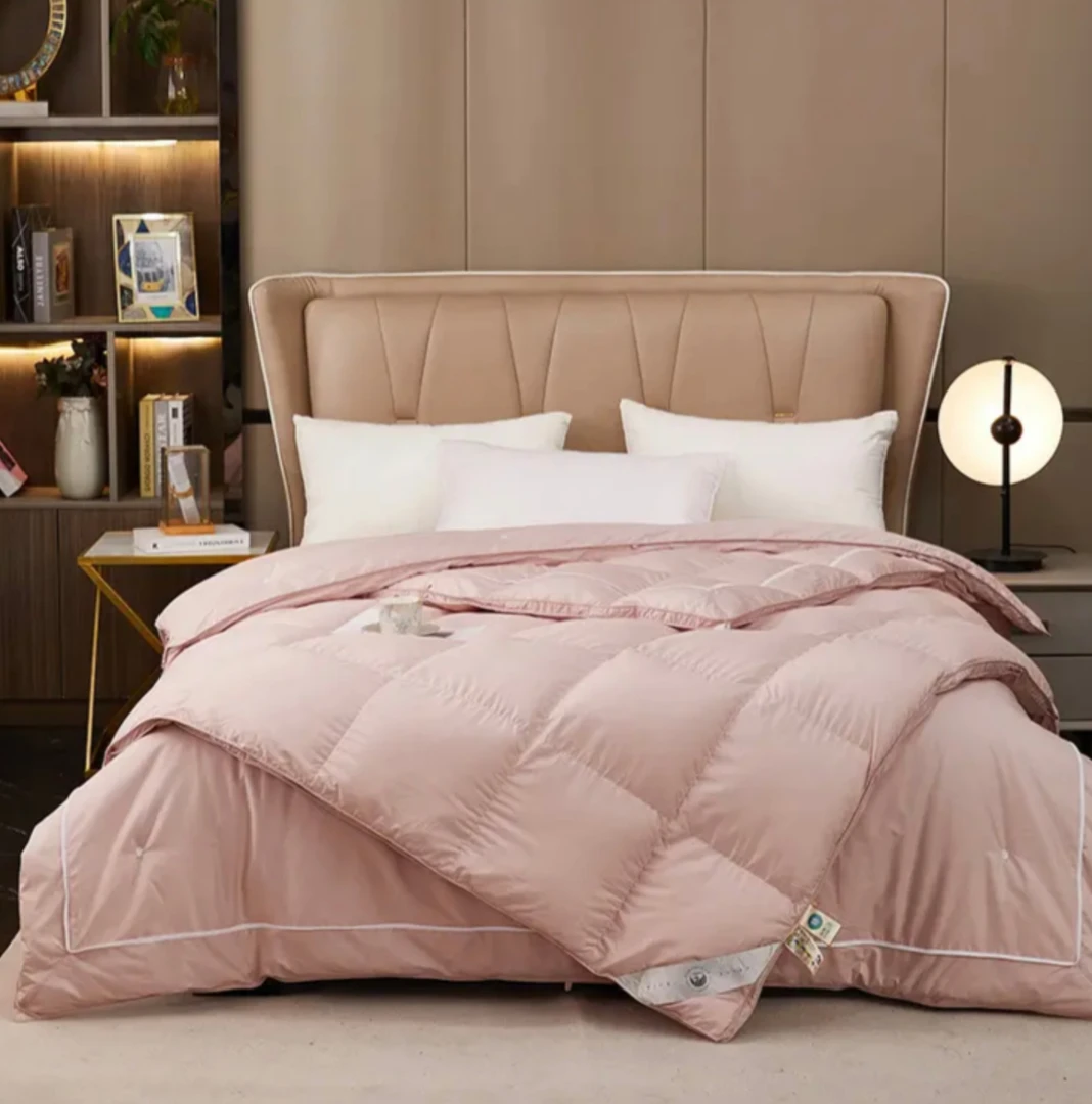 【子母被】现场充绒春秋被立体高档酒店家用加厚冬被静音纯棉现场