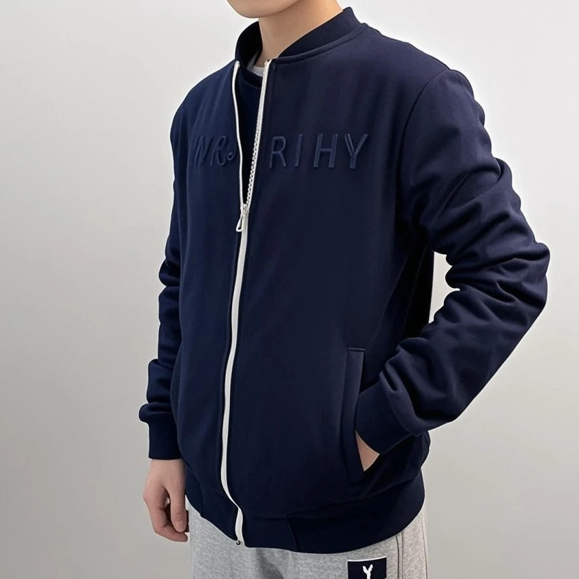 纯棉运动棒球服男士卫衣外套拉链衫保暖夹克长袖时尚加绒潮流