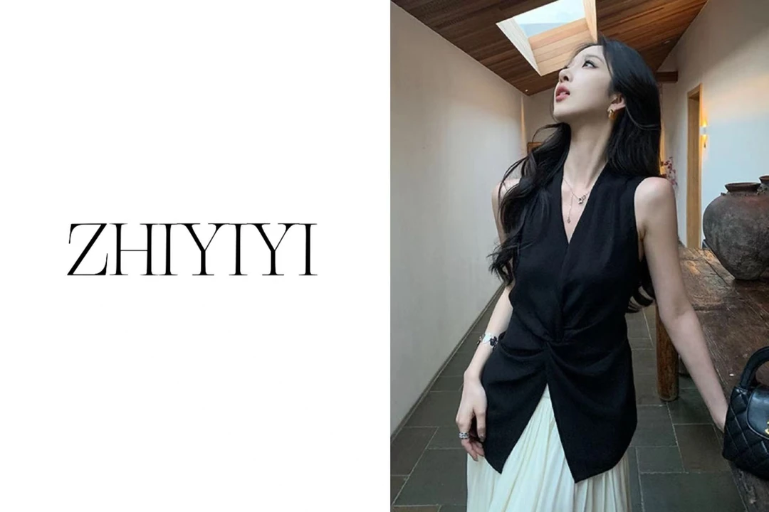 【YUANSE】娟子推荐 1027简约休闲高级设计感v领纽结无袖T恤