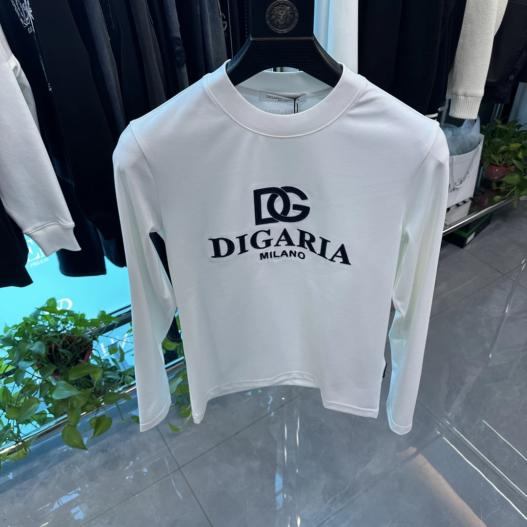 DG迪噶雅25新品秋冬长袖刺绣工艺T恤