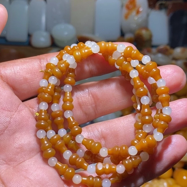 和田玉未镶嵌挂件葫芦项链