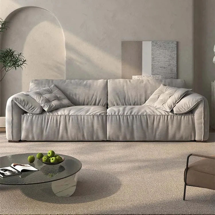 三人位科技懒人布艺沙发小户型三人客厅轻奢奶油风网红沙发沙发