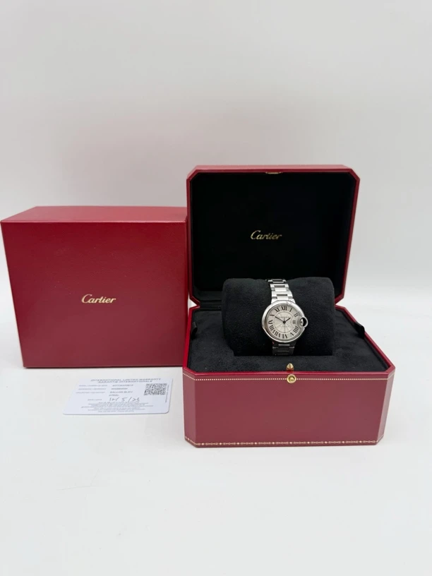 95新 Cartier/卡地亚 蓝气球WSBB0044自动机械女士33mm表径19026