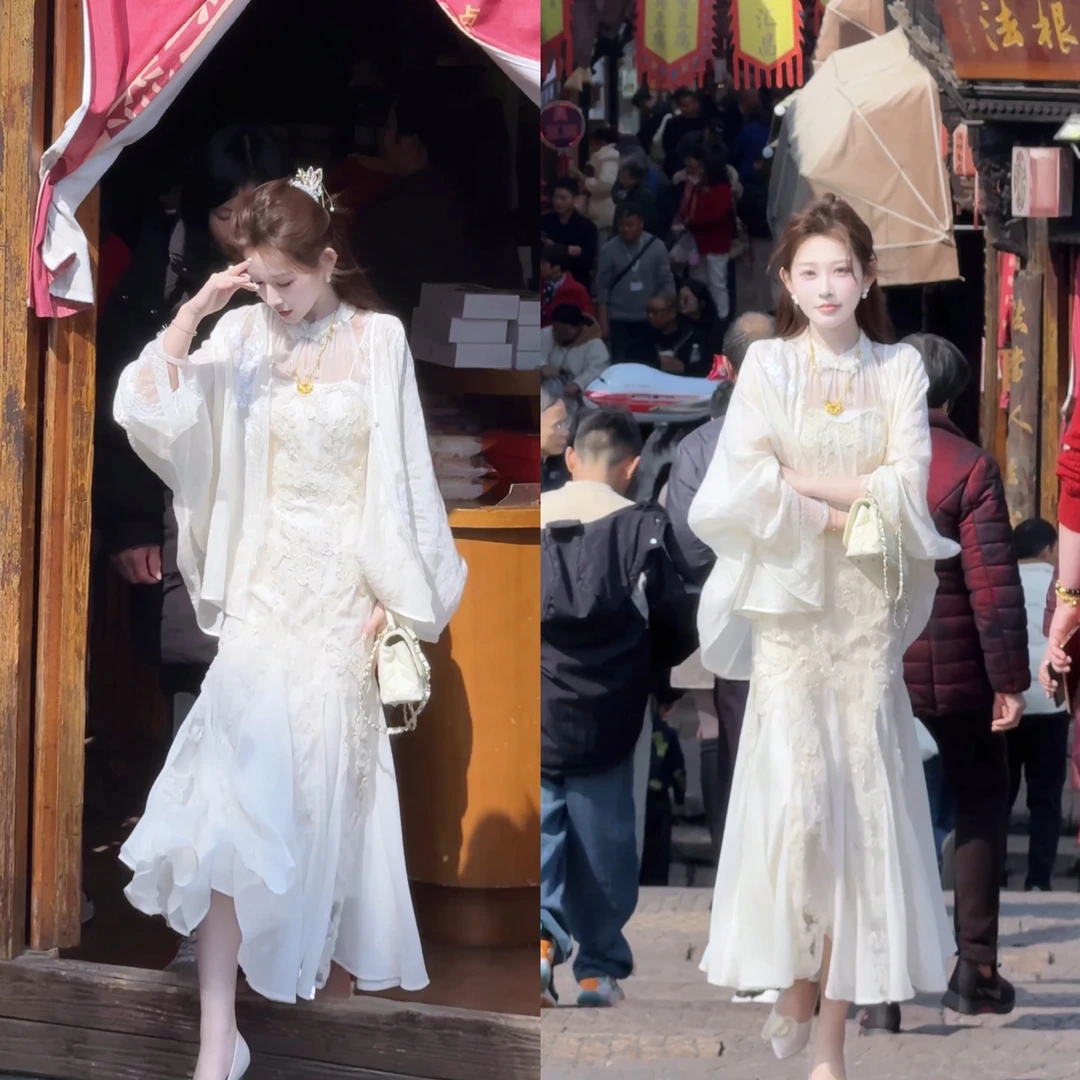 【婷婷】《难哄》白月光 气质手工盘花旗袍套装 NMM8C027【Q】