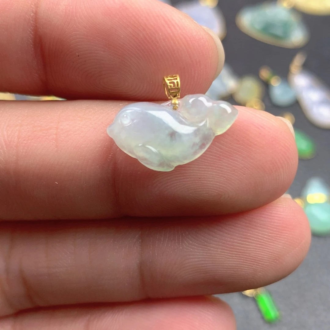 【闪购商品】颈饰18K金镶嵌翡翠翡翠