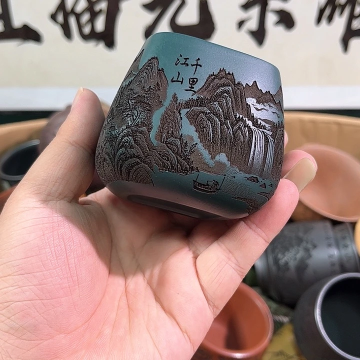 茶杯紫砂紫*全手工紫砂主人杯