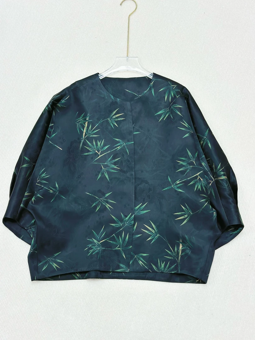 【轻奢小众】新中式30姆米宽松版茧型香云纱桑蚕丝外套