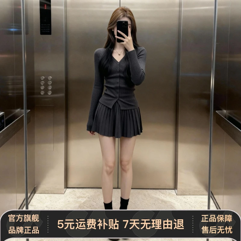 秋冬2026新款韩系一整套穿搭针织毛衣连衣裙子小众炸街高级感女装