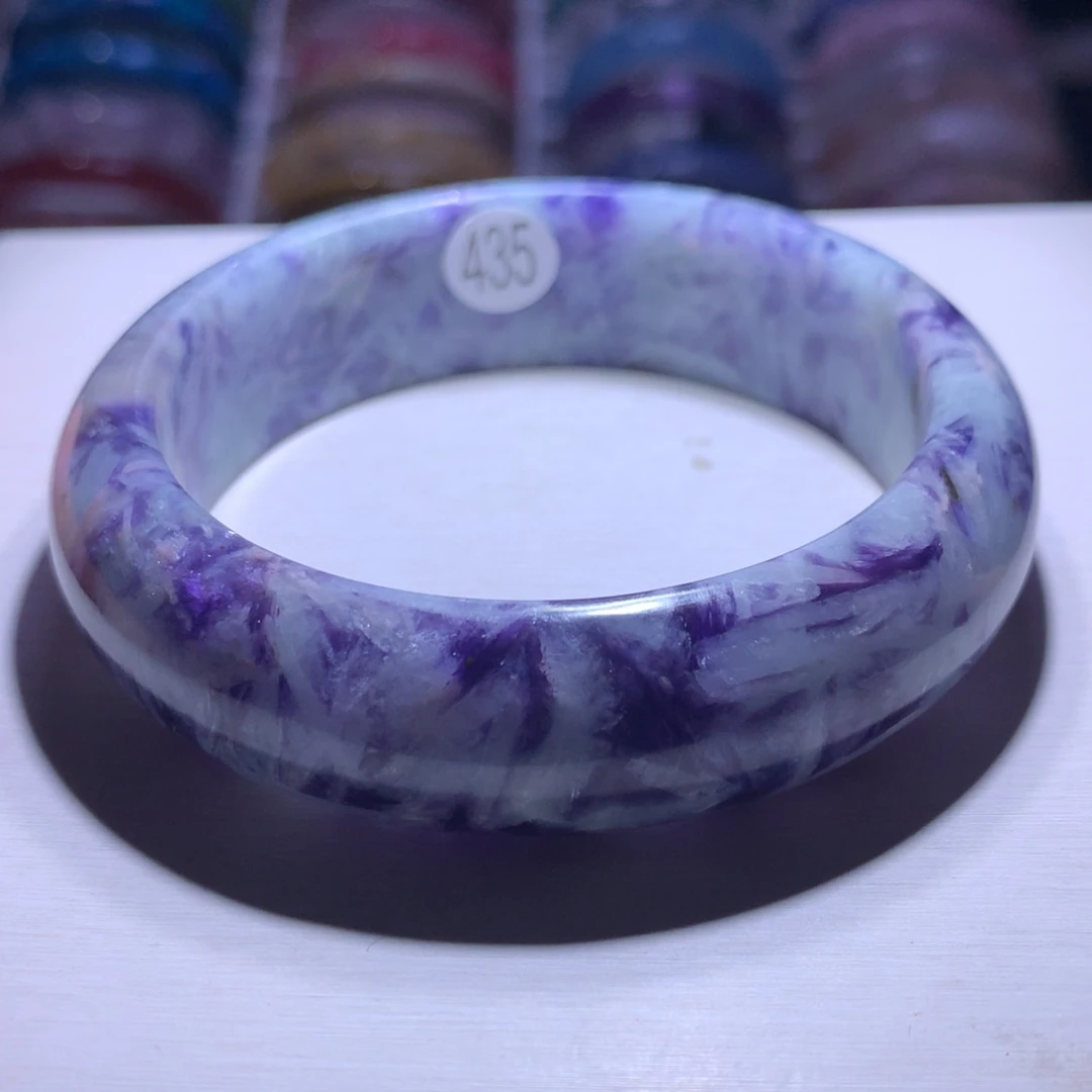 水晶银S925镶嵌手镯蓝龙晶56.8圈435