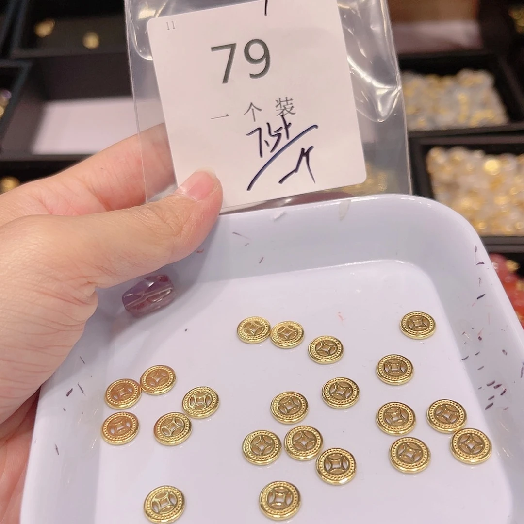 水晶珠宝半成品银S925镀金镶嵌79