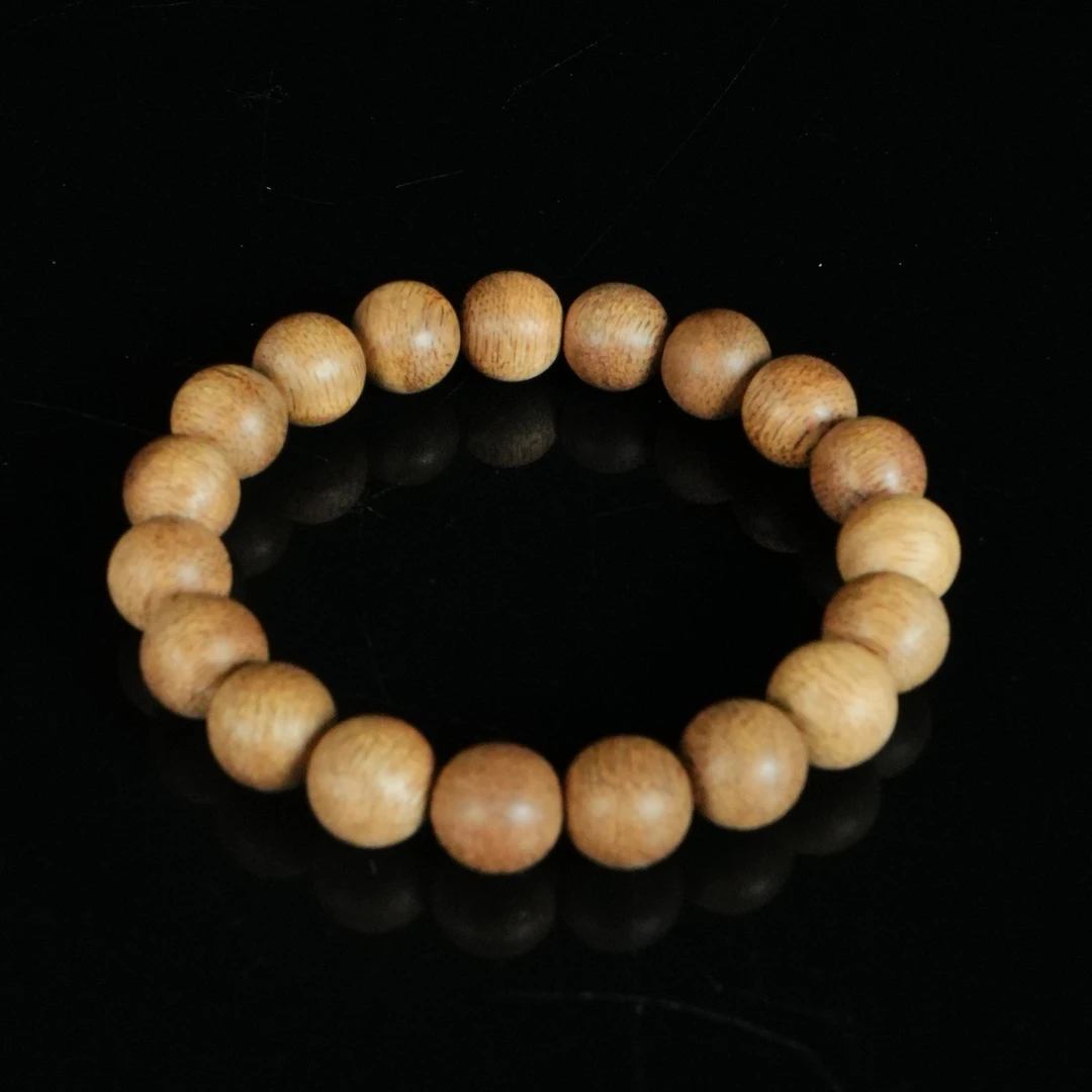 B756 东马黄油软丝玉化老料沉香手串 1.18cm 7.3g