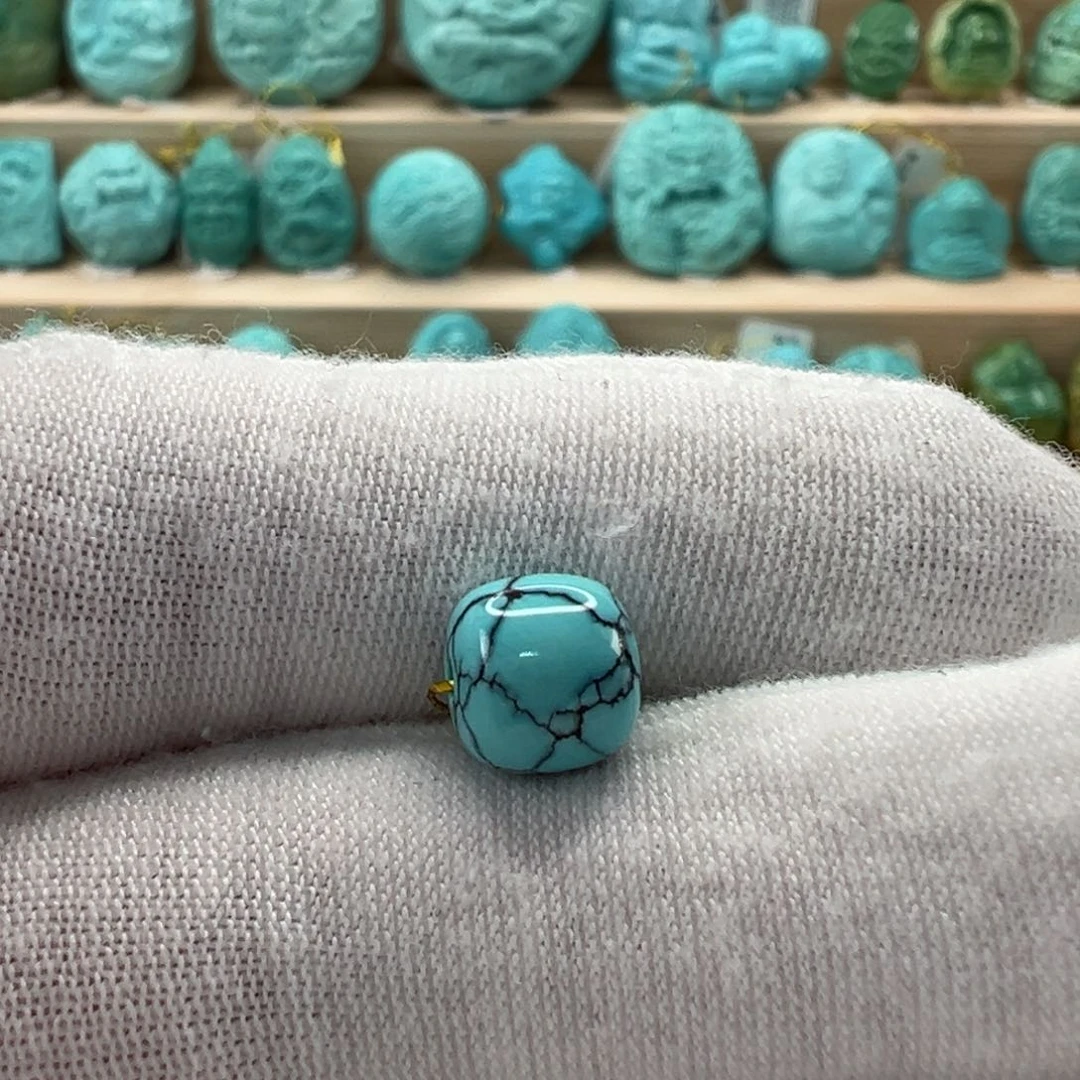 未镶嵌绿松石老型珠7.7x7.3mm