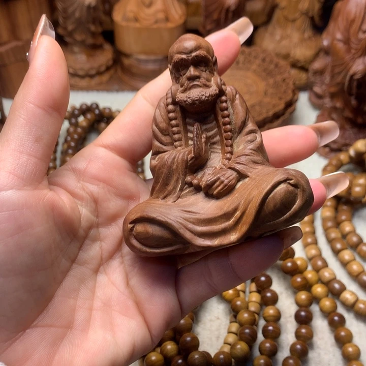 檀香木其他老山檀香手把件瑕疵