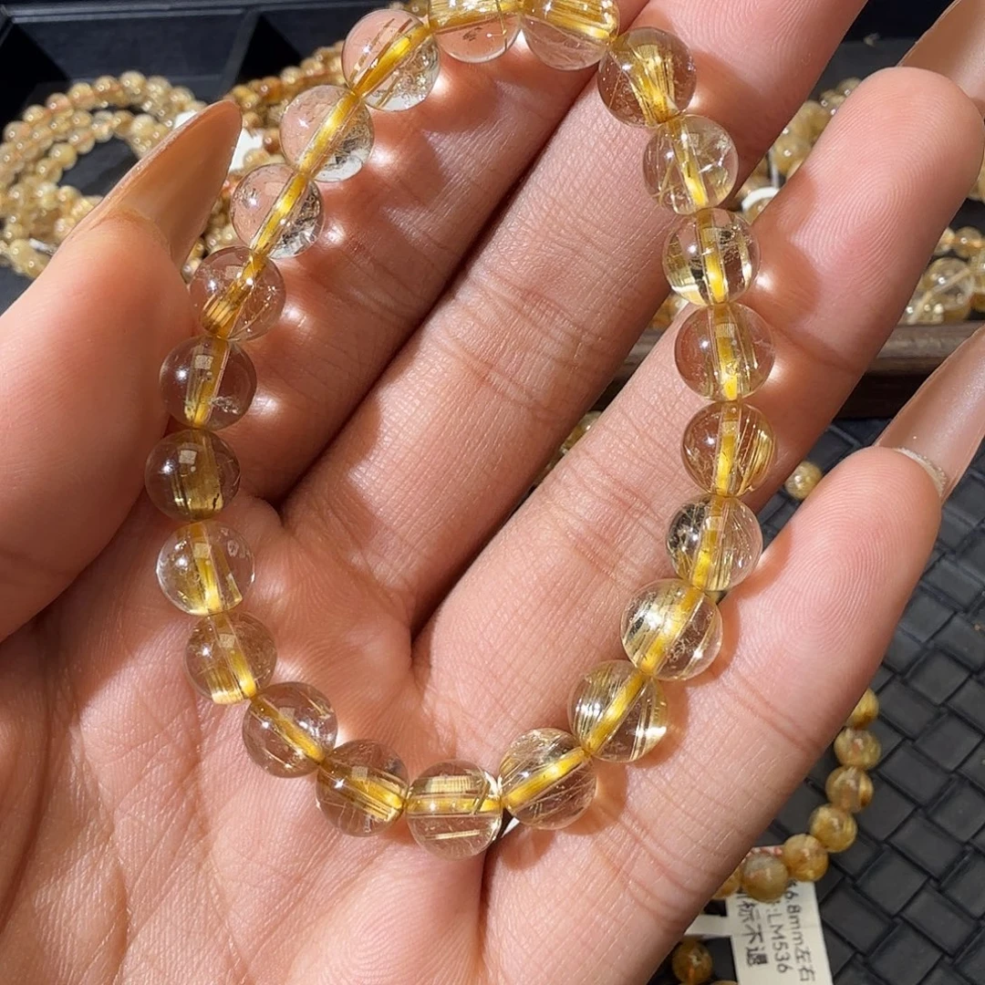 发晶未镶嵌手链天然金发晶