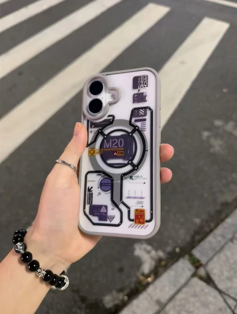 机械朋克磁吸壳手机壳适用于iPhone15pro/14/13高级感12防摔11