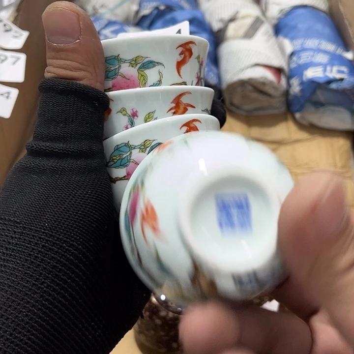 咖***屋瓷片茶摆件工艺品摆件666