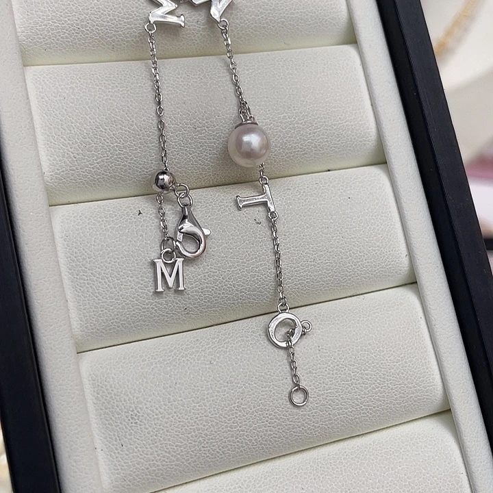 银S925镶嵌海水珍珠吊坠(不含链)