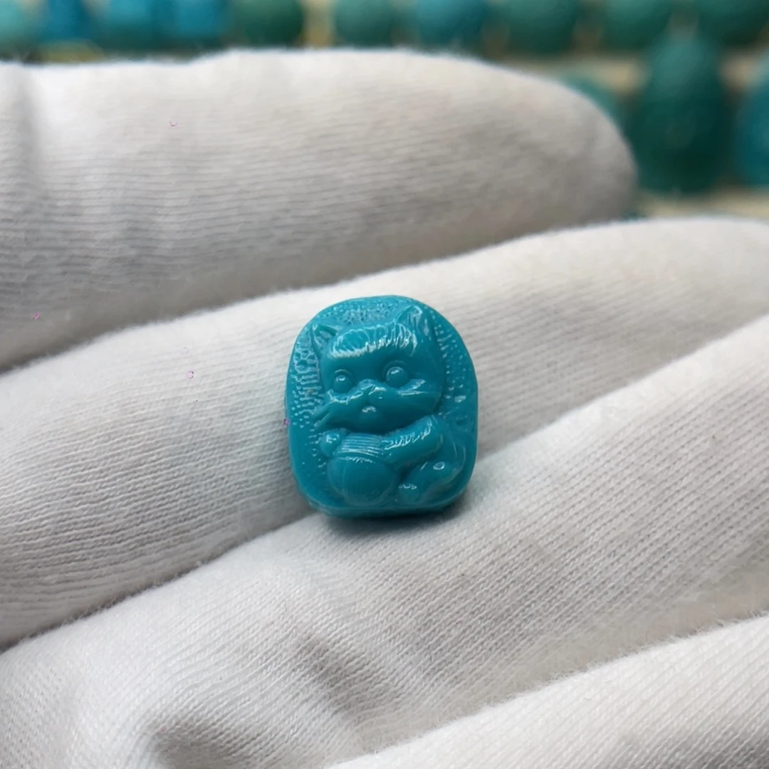 绿松石未镶嵌颈饰卡12.8-14.7-7.7