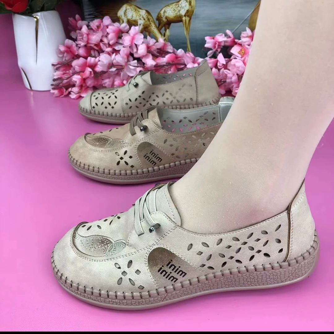 夏季新款北京布鞋女网透气妈妈网面防滑软底中老年老人奶奶