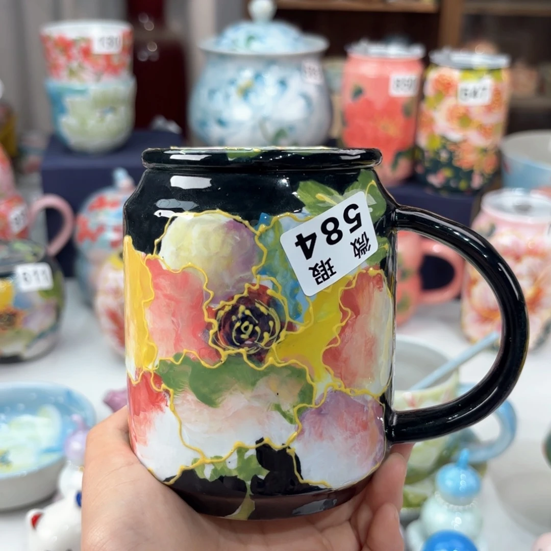 景德镇手绘高温釉下彩陶瓷茶具