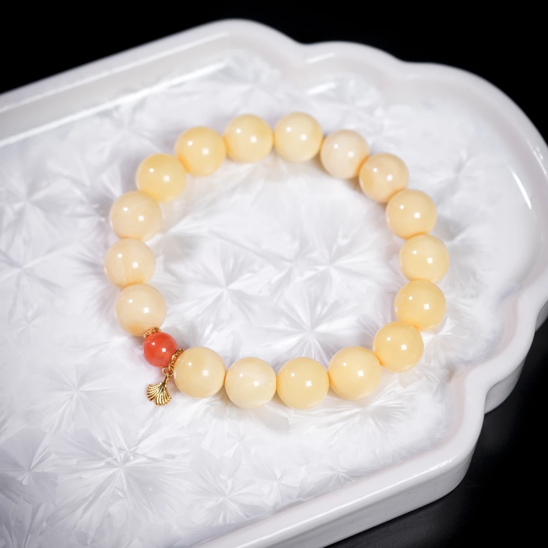 【诗蓉】星悦·精品蜜蜡18K金手串AS1758珠径约10mm