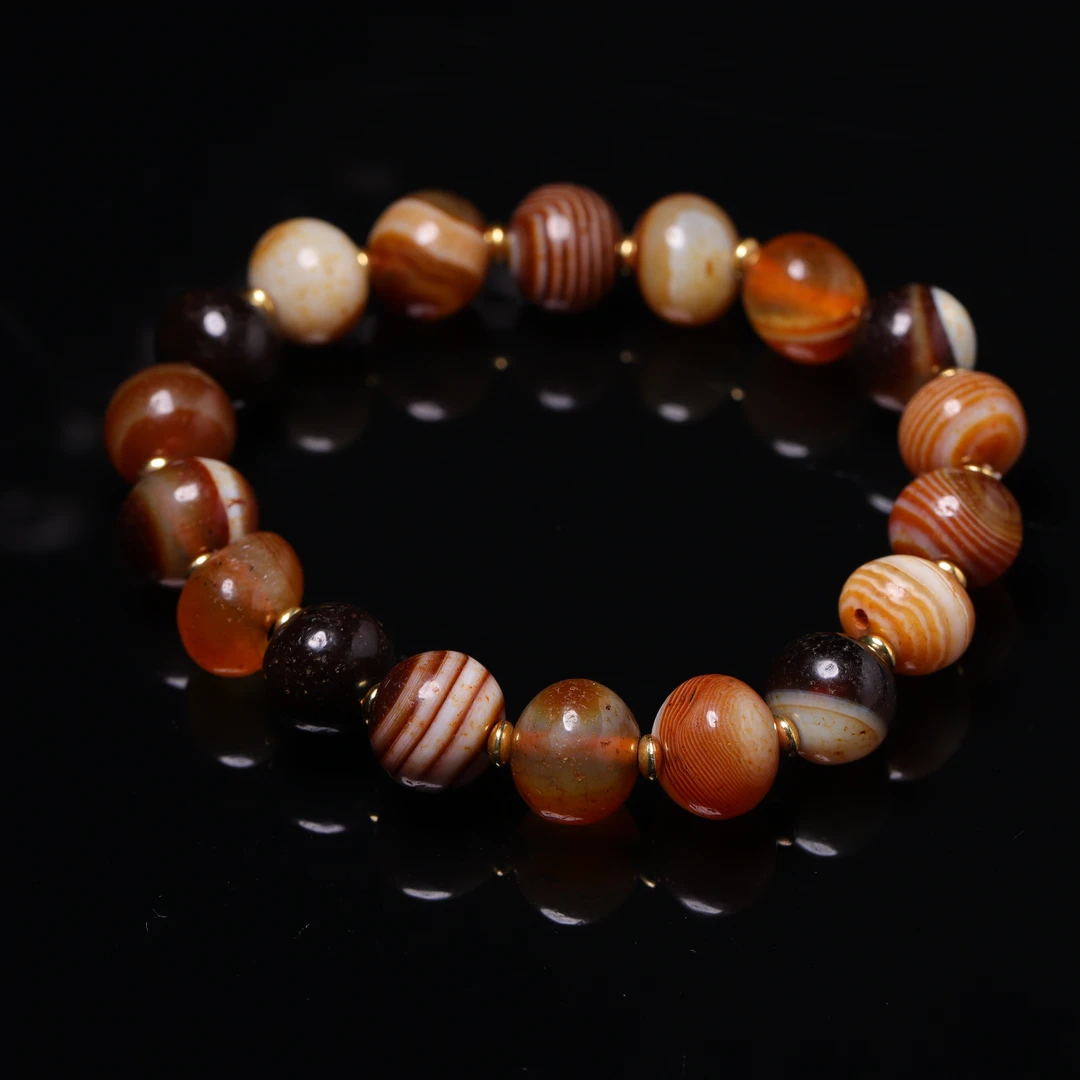 天然缠丝玛瑙串-NX