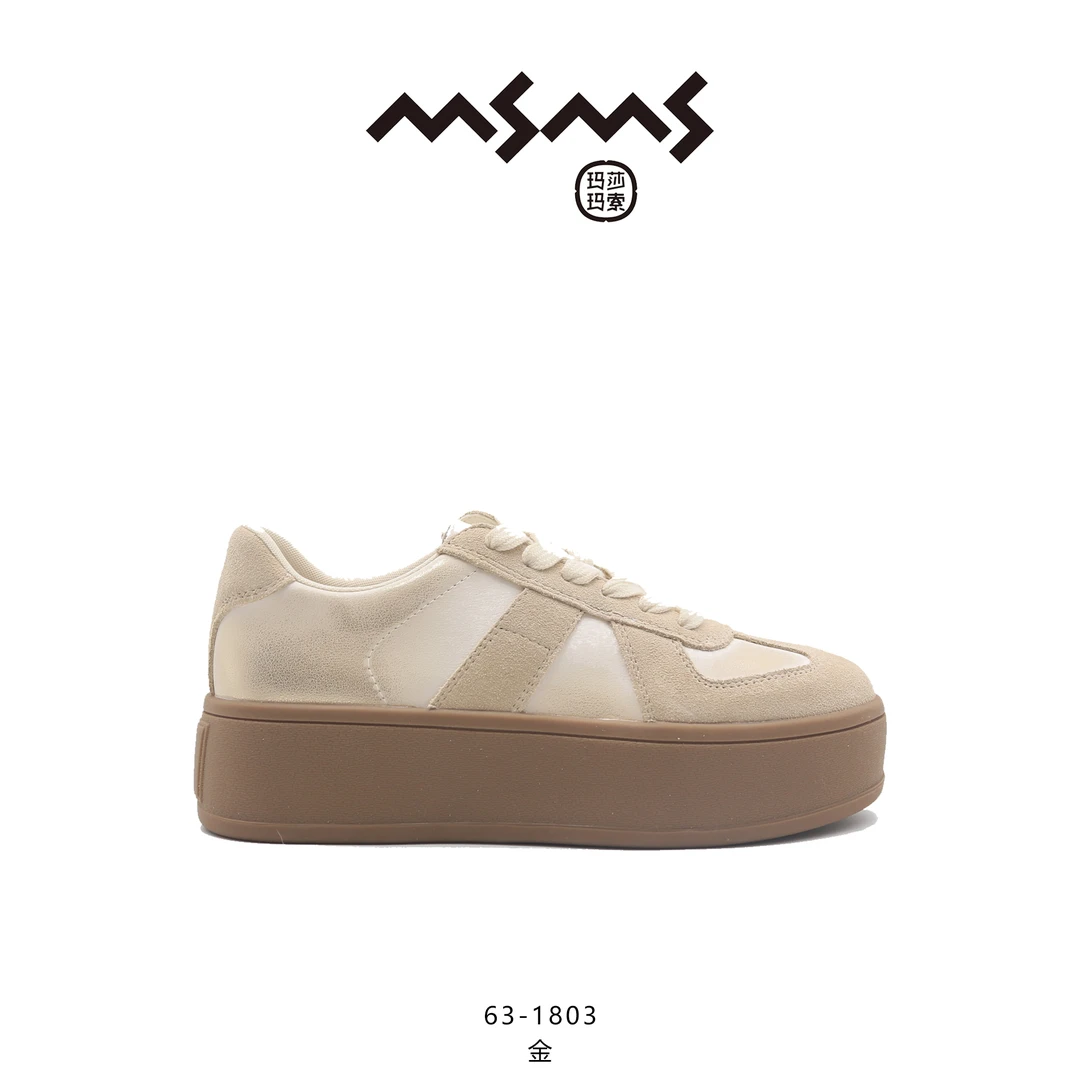 【玛莎玛索】63-1803春季新款时尚百搭复古春季小众厚底低帮女鞋