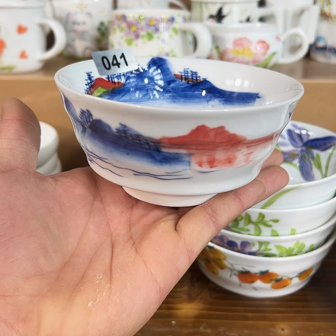 陶瓷景德镇高温釉下陶瓷5寸马蹄碗