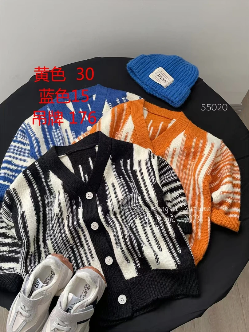 小熊妮儿童春秋开衫毛衣外套 55020