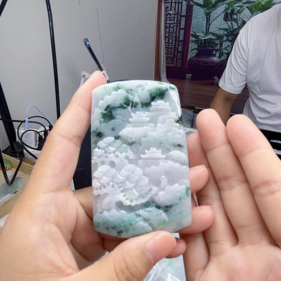 翡翠未镶嵌颈饰天然