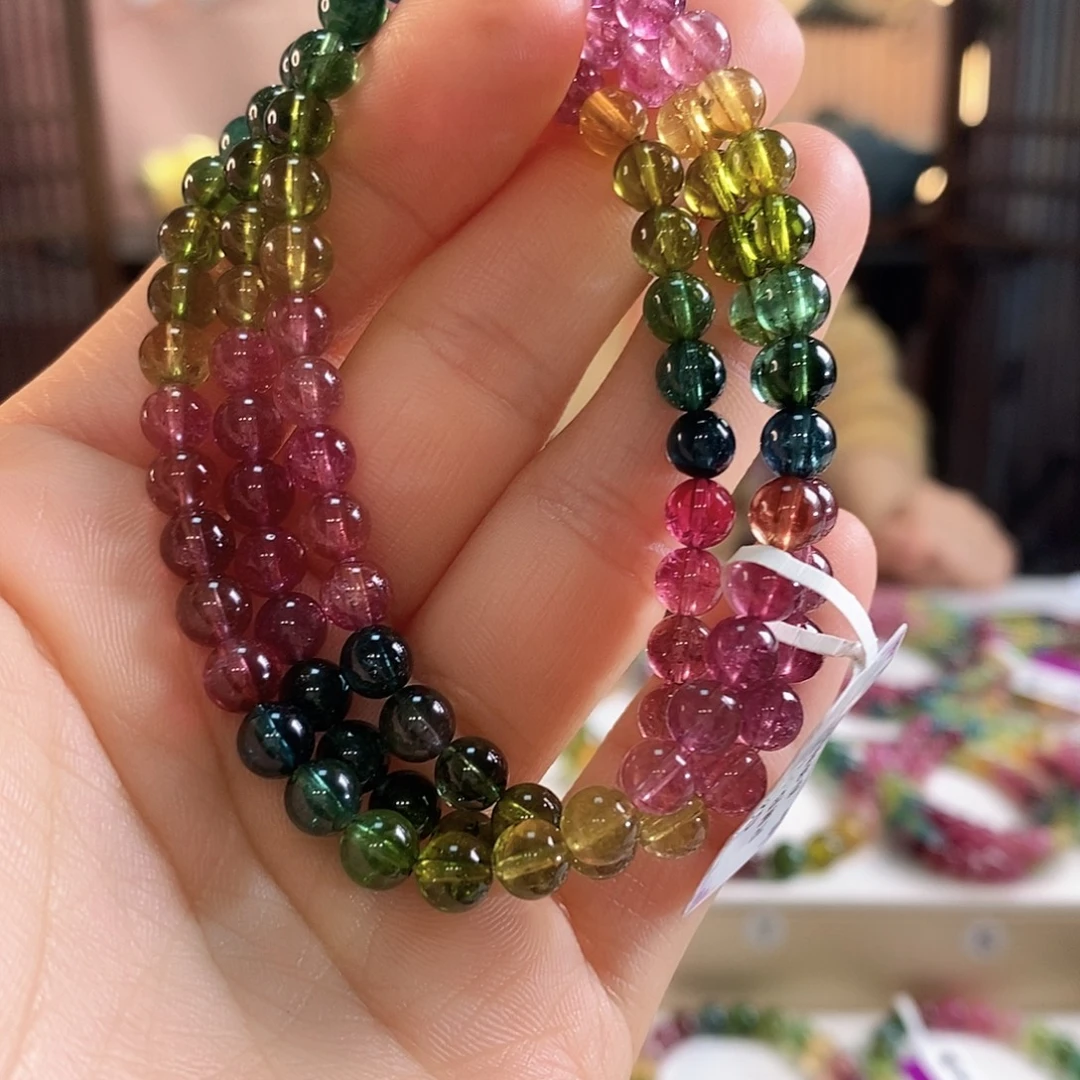 手链未镶嵌碧玺G2608三圈颜色微差