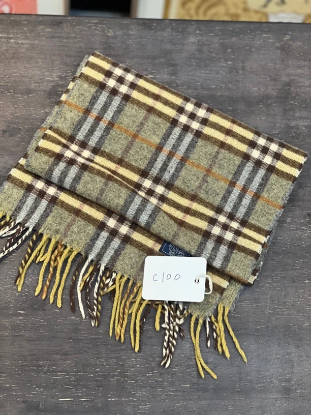 95新 BURBERRY/博柏利 夏七中古/巴宝莉围巾c100