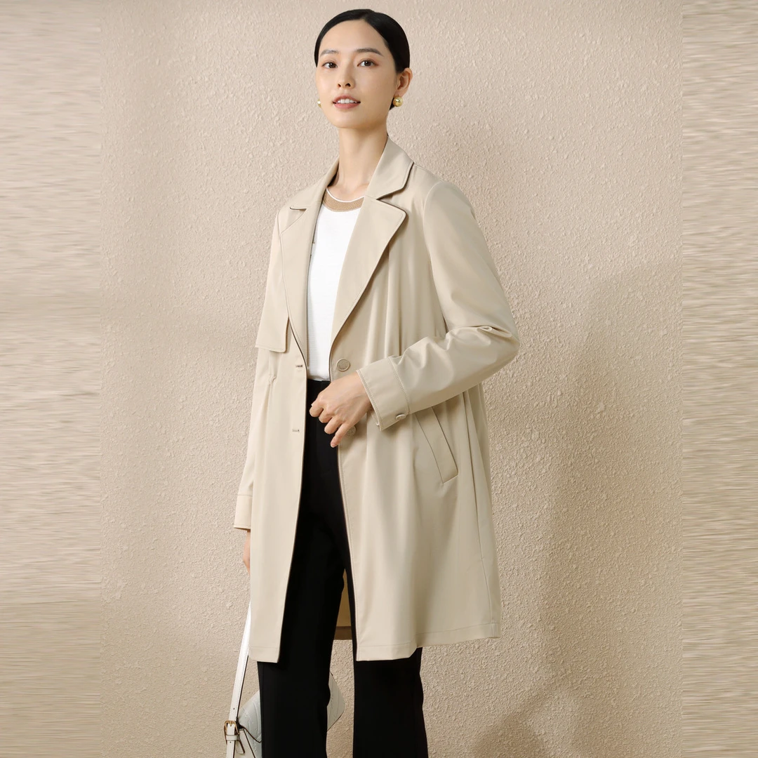 【婷婷专属】通勤西装领收腰风衣外套女25秋季