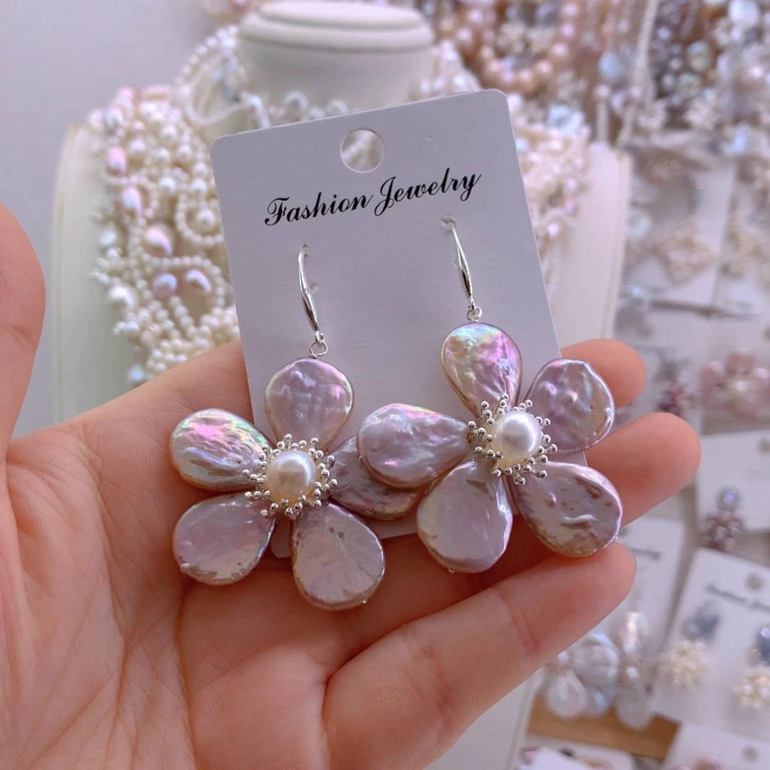 淡水珍珠耳环未镶嵌