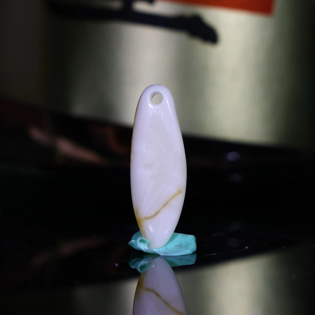 蜜蜡卡子侧挂天然原矿一物一图白蜡浓蜡精工滴溜隔珠蜜蜡配饰A149