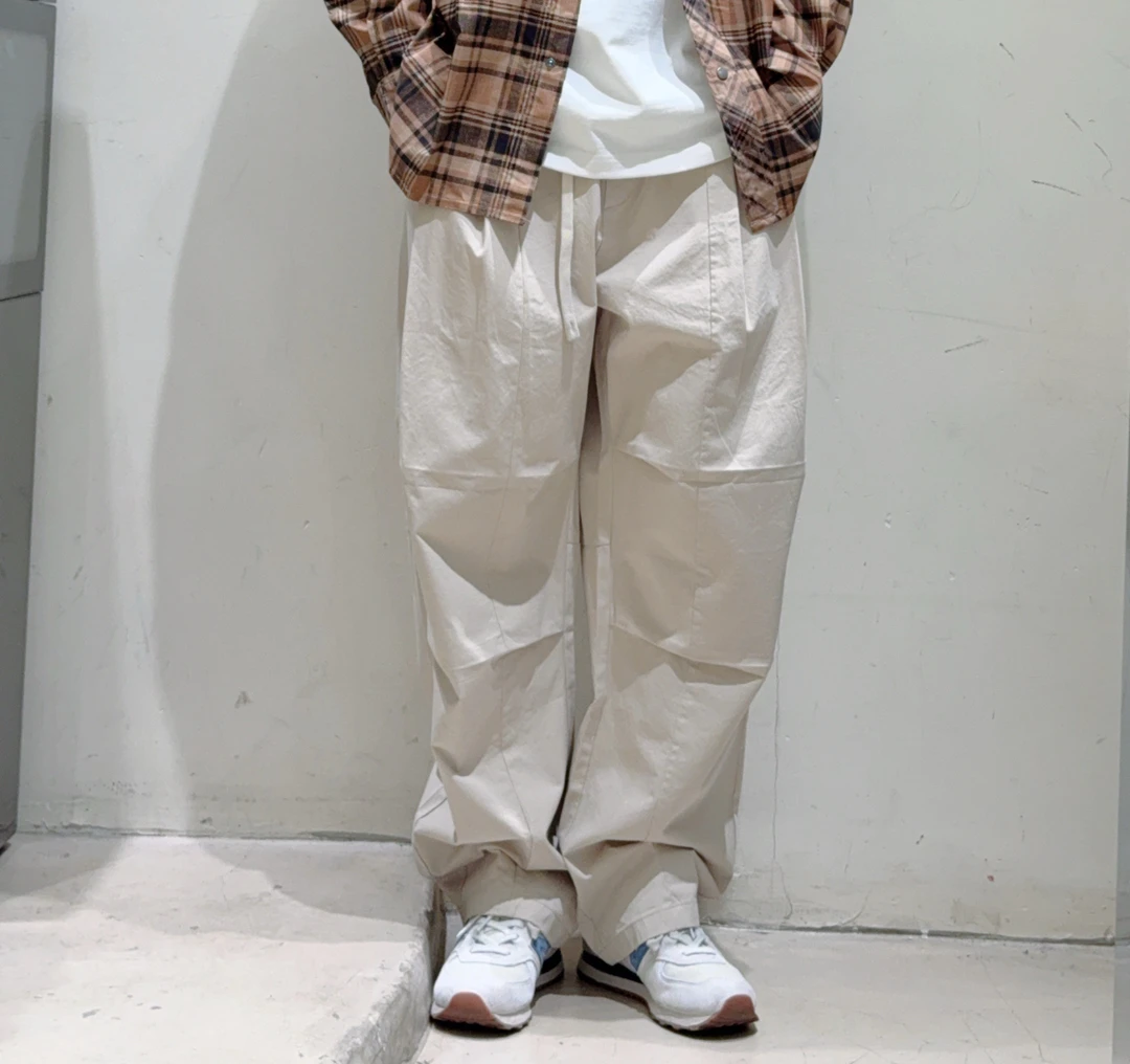 春季时尚潮流百搭纯色抽绳松紧腰休闲裤男美式青年痞帅阔腿直筒裤