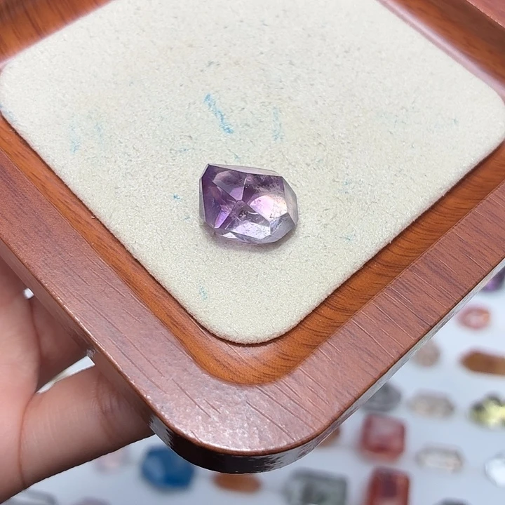 水晶银S925镶嵌珠宝半成品超七随型打孔定制不退换