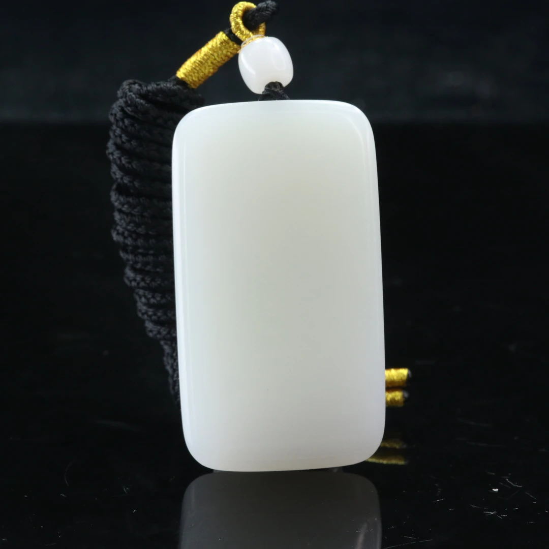 19和田玉羊脂白无事牌/500694上海嘉禾拍卖