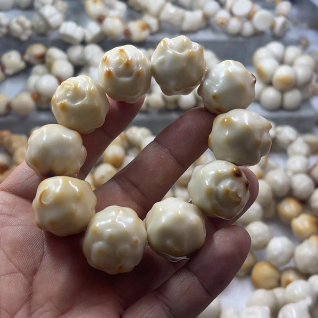 吊坠菩提根/象牙果全象牙果烤羊头手串卡21