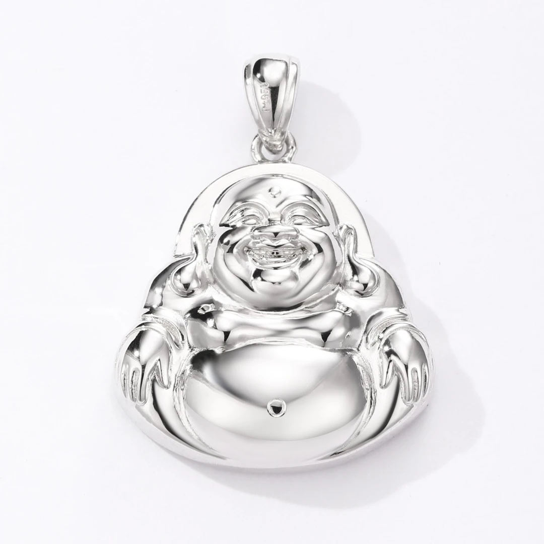 pt950吊坠铂金佛公吊坠时尚铂金经典弥勒佛铂金吊坠笑大肚佛笑佛