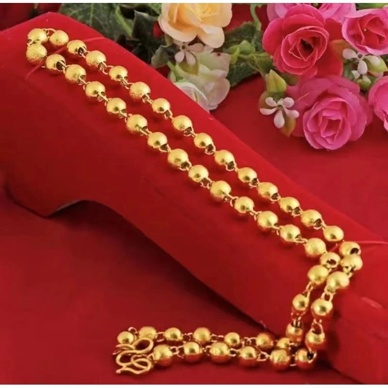 抖音好物 珍藏级爆素款光珠时尚金典圆珠男士项链